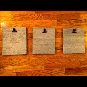 Three picture clipboard standing frames